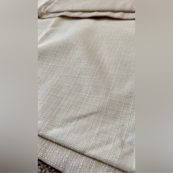 IVORY BEIGE 20x20 LINEN Decorative Accent Pillow Cover 2 Pc Set Modern Farmhouse - Picture 7 of 15